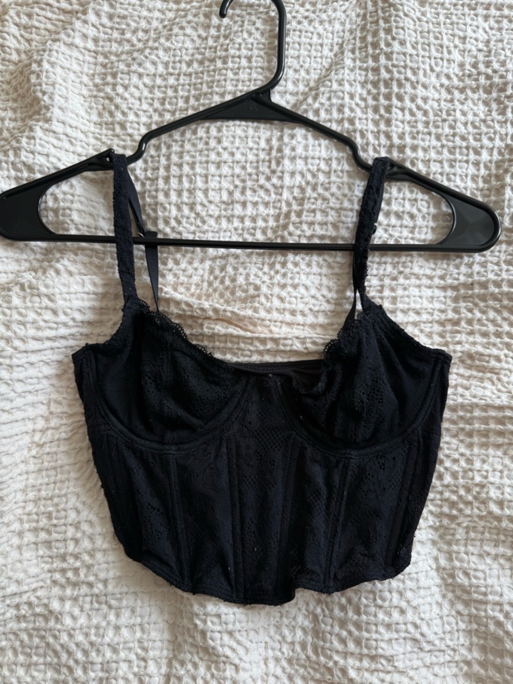Hollister Black Lace Corset Top